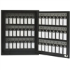 Acrimet Key Cabinet Organizer 48 Positions with Lock (Wall Mount) (48 Smoke Tags Included) (Black Cabinet)