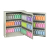 Acrimet Key Cabinet Organizer 96 Positions with Lock (Wall Mount) (96 Multicolored Tags Included) (Beige Cabinet)