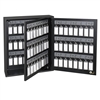 Acrimet Key Cabinet Organizer 96 Positions with Lock (Wall Mount) (96 Smoke Tags Included) (Black Cabinet)