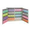 Acrimet Key Cabinet Organizer 128 Positions with Lock (Wall Mount) (128 Multicolored Tags Included) (Beige Cabinet)