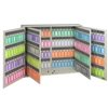 Acrimet Key Cabinet Organizer 256 Positions with Lock (Wall Mount) (256 Multicolored Tags Included) (Beige Cabinet)