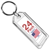 Premium Key Tag 3â€³ Crystal Color (24 Pack) (With Ring) Code 207.6