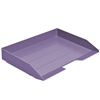 Acrimet Stackable Letter Tray Single Side Load Plastic Desktop File Organizer (Solid Purple Color) (1 Unit) Code.217.L.O