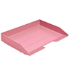 Acrimet Stackable Letter Tray Single Side Load Plastic Desktop File Organizer (Solid Pink Color) (1 Unit) Code.217.R.O