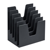 Acrimet Incline Desk File Sorter Step 5 Sections Heavy Duty (Black Color) COD 225.1