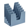 Acrimet Incline Desk File Sorter Step 5 Sections Heavy Duty Solid Blue Color 225.5