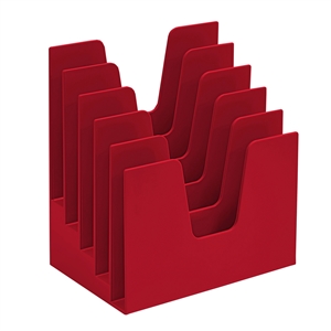 Acrimet Incline Desk File Sorter Step 5 Sections Heavy Duty (Red Color) COD 225.9