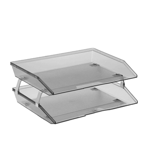 Acrimet Facility 2 Tier Letter Tray (Smoke Color)