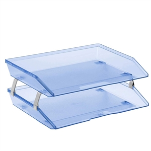 Acrimet Facility 2 Tier Letter Tray (Clear Blue Color) Code 253.2