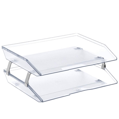 Acrimet Facility 2 Tier Letter Tray (Clear Crystal Color) Code 253.3