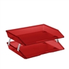 Acrimet Facility 2 Tier Letter Tray (Clear Red Color) Code 253.7