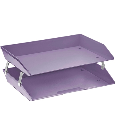 Acrimet Facility 2 Tier Letter Tray (Solid Purple Color) Code 253.LO