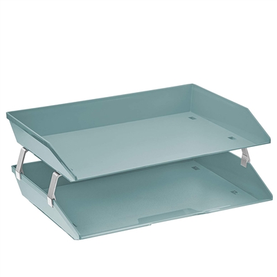 Acrimet Facility 2 Tier Letter Tray (Clear Green Color) Code 253.V.O