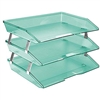 Acrimet Facility 3 Tiers Triple Letter Tray (Clear Green Color) Code 255.5