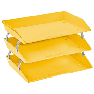 Acrimet Facility 3 Tier Letter Tray (Yellow Citrus Color) Code 255.AC