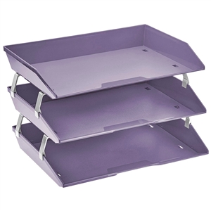 Acrimet Facility 3 Tier Letter Tray (Solid Purple Color) Code 255.LO