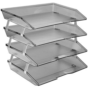 Acrimet Facility Letter Tray 4 Tier (Clear Smoke Color) Code 256.1