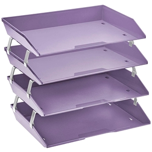 Acrimet Facility Letter Tray 4 Tiers (Solid Purple Color) Code 256.L.O