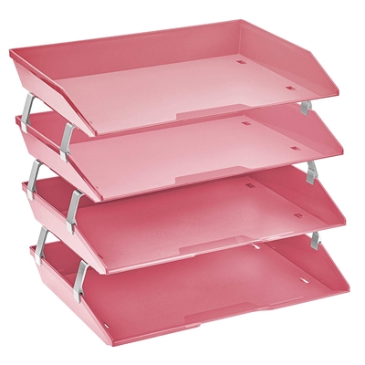 Acrimet Facility Letter Tray 4 Tiers (Solid Pink Color) Code 256.R.O