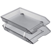 Acrimet Facility 2 Tier Letter Tray Front Loading Design (Clear Smoke Color) Code 263.11