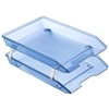 Acrimet Facility 2 Tier Letter Tray Front Load (Clear Blue Color) Code 263.2