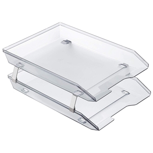 Acrimet Facility 2 Tier Letter Tray Front Load (Clear Crystal Color) Code 263.3