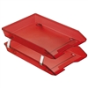 Acrimet Facility 2 Tier Letter Tray Front Load (Clear Red Color) Code 263.7
