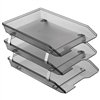 Acrimet Facility 3 Tier Letter Tray Front Load (Smoke Color) Code 265.1