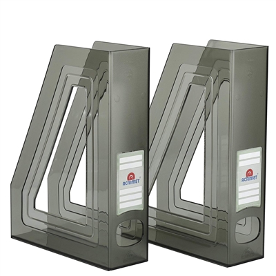 Acrimet Magazine File Holder (Clear Smoke Color) 2 Pack Code 277.1