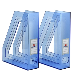 Acrimet Magazine File Holder (Clear Blue Color) 2 Pack Code 277.4