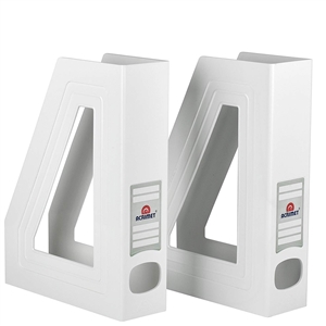 Acrimet Magazine File Holder (White Color) 2 Pack Code 277.7