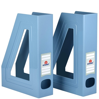 Acrimet Magazine File Holder (Solid Light Blue Color) 2 Pack Code 277.AO