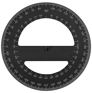 Acrimet 360 degree Protractor Premium (Black Color) Code 553.1