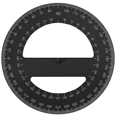 Acrimet 360 degree Protractor Premium (Black Color) Code 553.1