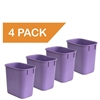 Acrimet Wastebasket 13QT (Purple Color) 4 - Pack Code 576.6