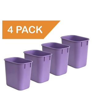 Acrimet Wastebasket 13QT (Purple Color) 4 - Pack Code 576.6