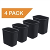 Acrimet Wastebasket 27QT (Black Color) 4 - Pack Code 577.2