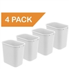 Acrimet Wastebasket 27QT (White Color) 4 - Pack Code 577.5