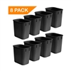 Acrimet Wastebasket 13QT (8 - Pack) (Black Color) (8) 578B.8