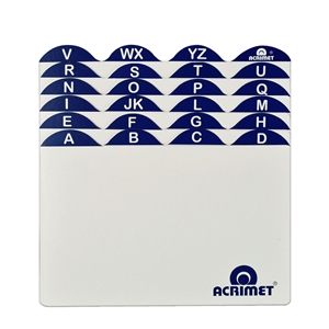 Acrimet Index Cards for 4 X 6 Card Holder (A to Z) Code 632