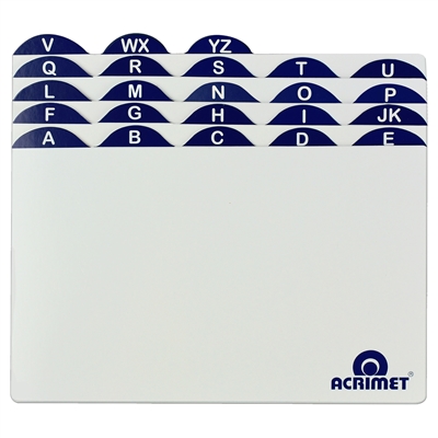 Acrimet Index Cards for 6 X 9 Card Holder (A to Z) Code 634