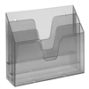 Acrimet Horizontal Triple File Folder Organizer (Clear Smoke Color) Code 860.0