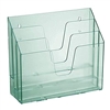 Acrimet Horizontal Triple File Folder Organizer (Clear Green Color) Code 860.3