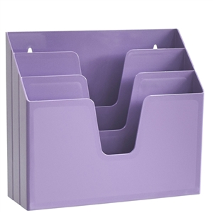 Acrimet Horizontal Triple File Folder Organizer (Solid Purple Color) Code 860.LO