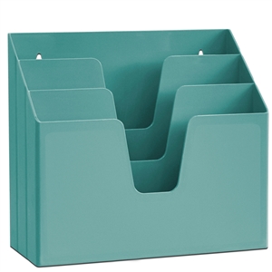 Acrimet Horizontal Triple File Folder Organizer (Solid Green Color) Code 860.VO