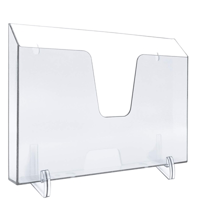 Acrimet Pocket File Holder Horizontal Design Brochure Display (for Wall Mount or Countertop Use) (Removable Supports Included) (Letter Size) (Crystal Color) Code 862.1