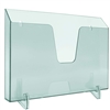 Acrimet Pocket File Holder Horizontal Design Brochure Display (for Wall Mount or Countertop Use) (Removable Supports Included) (Letter Size) (Clear Green Color) Code 862.3