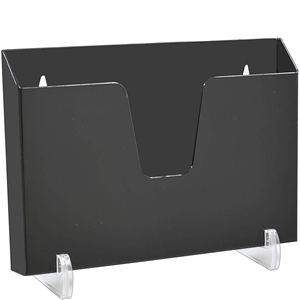 Acrimet Pocket File Holder Horizontal Design Brochure Display (for Wall Mount or Countertop Use) (Removable Supports Included) (Letter Size) (Black Color) Code 862.4
