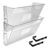 Acrimet Wall-Mounted Modular File Holder (Clear Crystal Color) 2 Pack Code 867.1