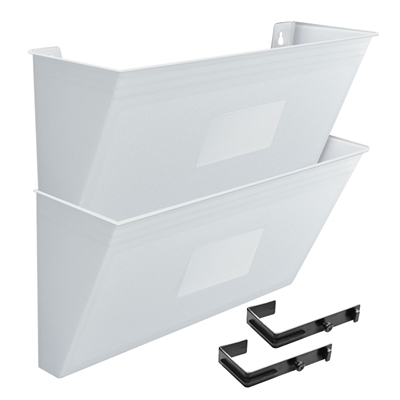 Acrimet Wall-Mounted Modular File Holder (Solid White Color) 2 Pack Code 867.6